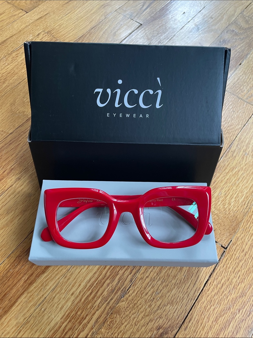 Women's Bold Red Cat-Eye Glasses